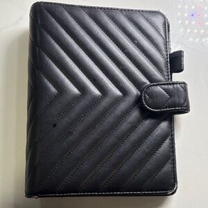 Cloth and Paper Black Quilted Planner A5